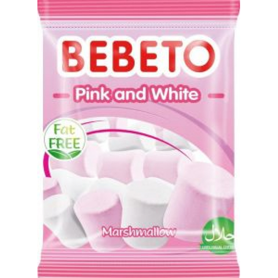 Bebeto Fat Free Pink and White Marshmallow 90g