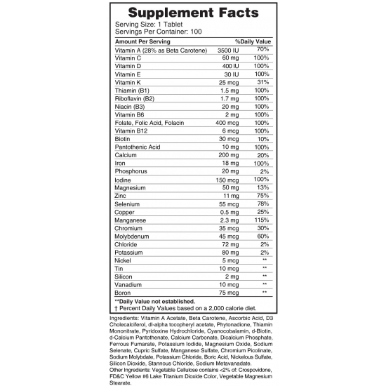 Earth's Creation Century A thru Z Multivitamin 100 Tablets (1 + 1) Earth's Creation Century A thru Z Multivitamin 100 Tablets (1 + 1)