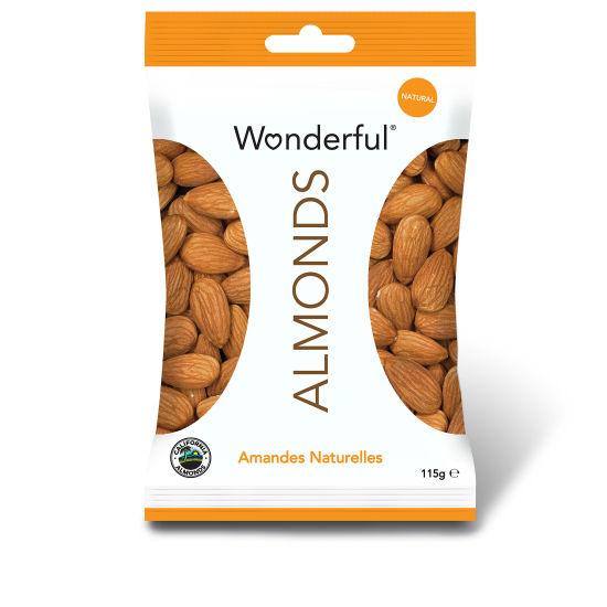 Wonderful Almonds Raw Natural 12X115GM