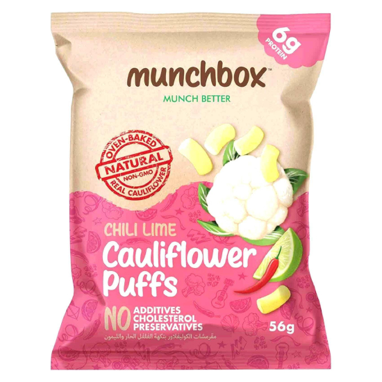Munchbox Chips Cauli Chilli Li 20X56G