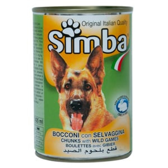 Simba Dog Food Chunks Wild Gam 24X415GM (GAMES)