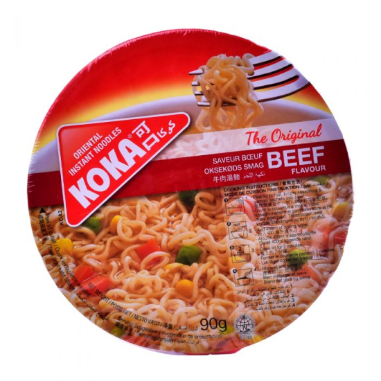 Koka Bowl Noodles Beef 12X90GM