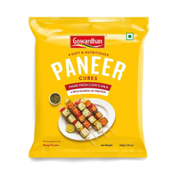 Gowardhan Frozen Paneer Cubes 24x200g, Pack Of 2 Gowardhan Frozen Paneer Cubes 24x200g, Pack Of 2