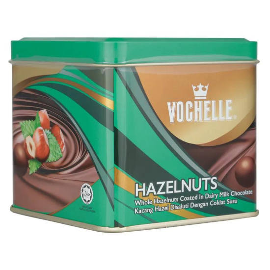 Vochelle Gift Covered Hazelnut 1X180GM TIN SQUER
