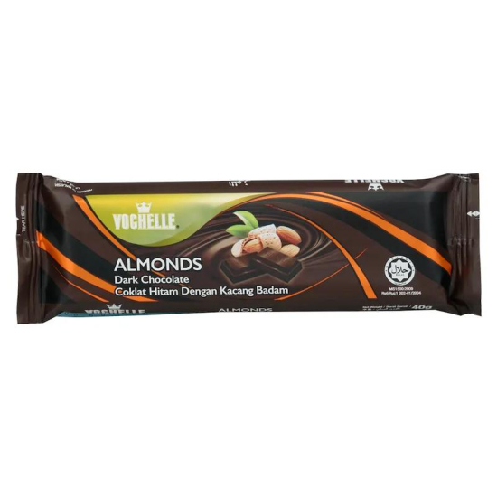 Vochelle Dark Choc Almond 10X75GM