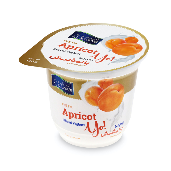 Al Rawabi Single Pot Yoghurt - Apricot-130 Gm
