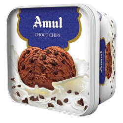 Amul Ice Cream Choco Chips 1Ltr, Pack Of 6 Amul Ice Cream Choco Chips 1Ltr, Pack Of 6
