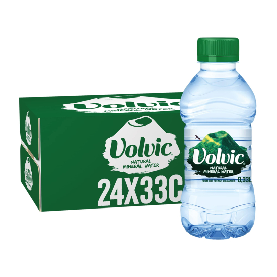 Volvic Natural Mineral Water 330ml, Case of 24