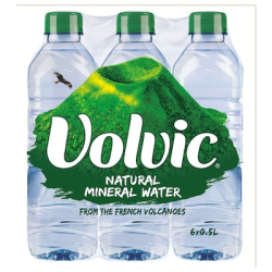 Volvic Natural Mineral Water 500ml, Pack of 6 Volvic Natural Mineral Water 500ml, Pack of 6