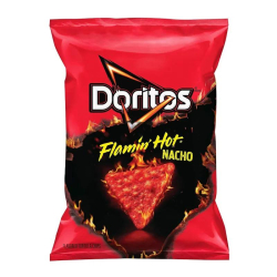 Doritos Flamin Hot Nacho Tortilla Chips 3.25 OZ (92g), Pack Of 12 Doritos Flamin Hot Nacho Tortilla Chips 3.25 OZ (92g), Pack Of 12