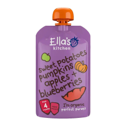 Ella's Kitchen Organic Sweet Potato Pumpkin Apples + Blueberries 120g Ella's Kitchen Organic Sweet Potato Pumpkin Apples + Blueberries 120g