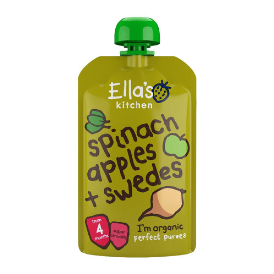 Ella's Kitchen Organic spinach Apples + Swedes 120g