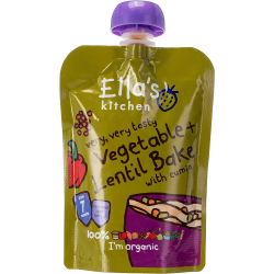 Ella's Kitchen Organic Vegetable Bake With Lentils 130g Ella's Kitchen Organic Vegetable Bake With Lentils 130g