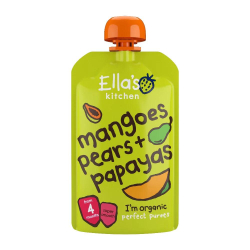 Ella's Kitchen Organic Mangoes Pears + Papayas 120g Ella's Kitchen Organic Mangoes Pears + Papayas 120g