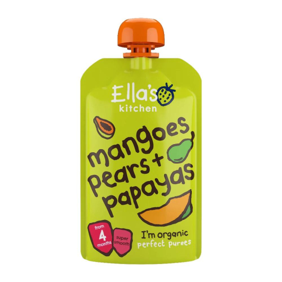 Ella's Kitchen Organic Mangoes Pears + Papayas 120g