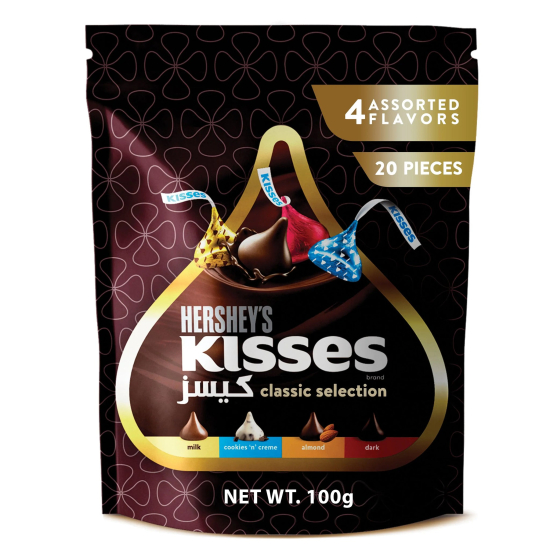 Kisses Classics Assorted 100g, Pack Of 12