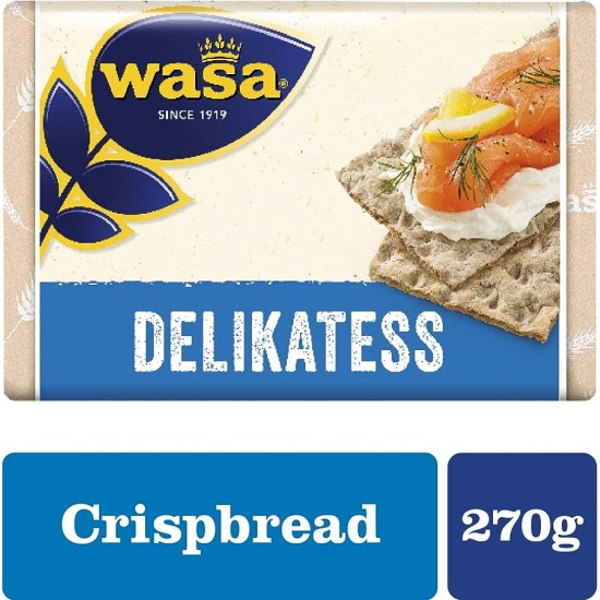 Wasa Delikatess Rye Crispbread Crackers 270g