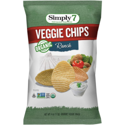 Simply7 Chips Veggie Organic Ranch  99g, Pack Of 6 Simply7 Chips Veggie Organic Ranch  99g, Pack Of 6