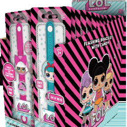 LOL Flashing Bracelet With Candy, Assorted Characters 10g(1pcs)