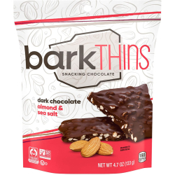 Barkthins Snacking Dark Chocolate Almond With Sea Salt 133g, Pack Of 6 Barkthins Snacking Dark Chocolate Almond With Sea Salt 133g, Pack Of 6