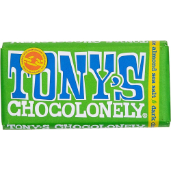 Tony's Chocolonely Dark Almond And Sea Salt 180g Tony's Chocolonely Dark Almond And Sea Salt 180g