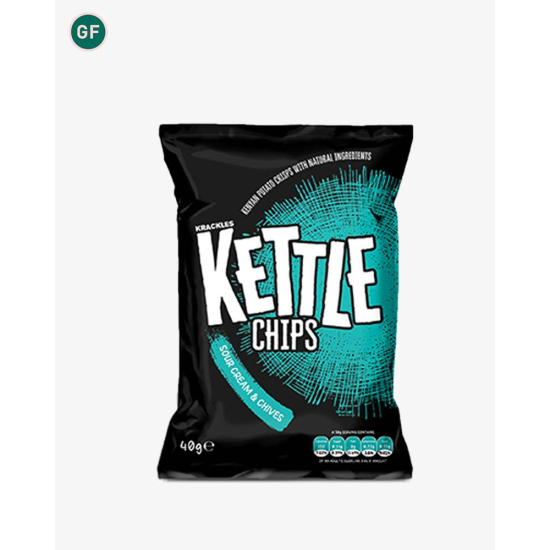 Kettle Chips Potato Crisps Sour Cream & Chives 40G 