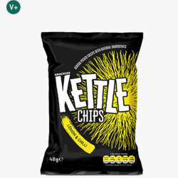 Kettle Chips Potato Crisps Lemon Chilli 40g, Pack Of 12