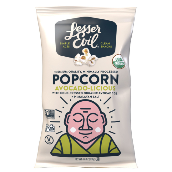 Lesser Evil Avocado Licious Pop Corn 130G