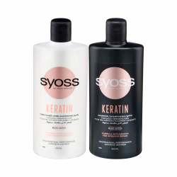 Syoss Keratin Shampoo + Conditioner Combo 2x500 ml, Pack Of 6 Syoss Keratin Shampoo + Conditioner Combo 2x500 ml, Pack Of 6