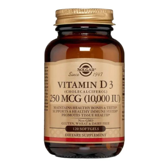 Solgar Vitamin D3 10000 IU Cholecalciferol 120 Softgels