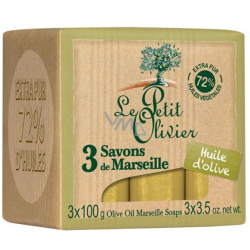 Le Petit Olivier Olive Oil Marseille Soaps 3x100g Le Petit Olivier Olive Oil Marseille Soaps 3x100g