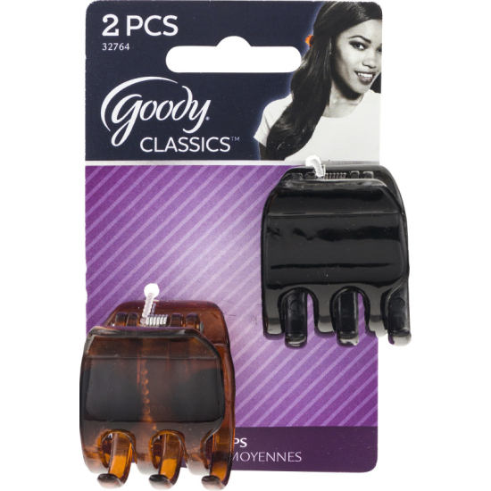 Goody Women's Classic 1/2 Claw Clip 2pcs