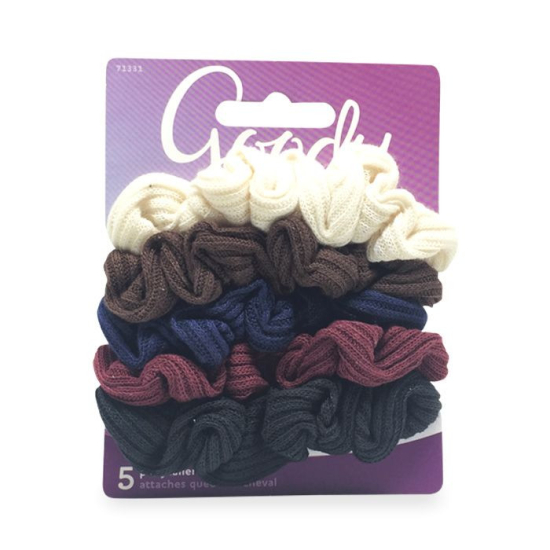 Goody Women's Ouchless Small Ribbed Scrunchie 5 pcs