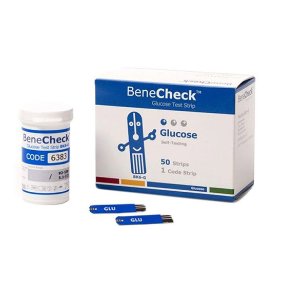 Benecheck Plus Blood Glucose Test Strip 50's/Box