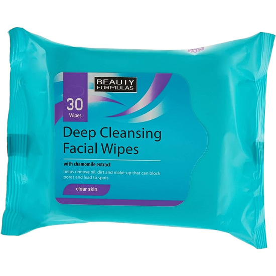 Beauty Formula Clear Skin Deep Cleansing Facial Wipes 30'S