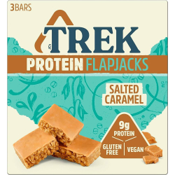 Trek Protein Flapjacks Salted Caramel 9G 3 Bars: 09047 Trek Protein Flapjacks Salted Caramel 9G 3 Bars: 09047