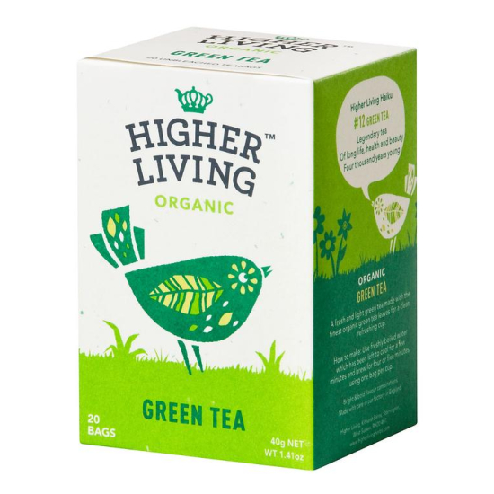 Higher Living Organic Green Tea Tea Bags 20pcs