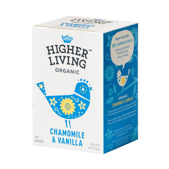 Higher Living Chamomile & Vanilla Tea Bags 15s