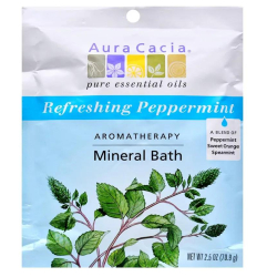 Aura Cacia Refreshing Peppermint Mineral Bath 70.9 g Aura Cacia Refreshing Peppermint Mineral Bath 70.9 g