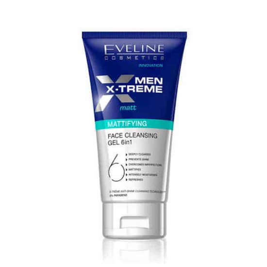 Eveline Men X-Treme Matifying Face Cleansing Gel 6 in1 150 ml