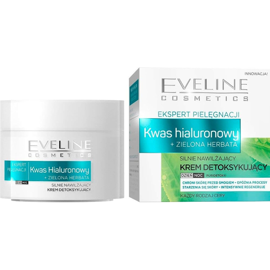 Eveline Hyaluronic Acid + Green Tea Intense Moisturizing Day & Night Cream 50 ml