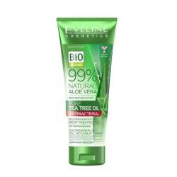 Eveline 99% Natural Aloe Vera Tea Tree Oil Body & Face Gel 250ml Eveline 99% Natural Aloe Vera Tea Tree Oil Body & Face Gel 250ml