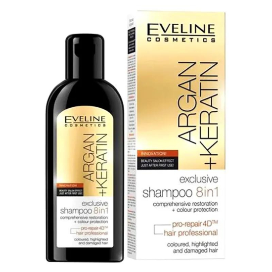 Eveline Shampoo 8 In1 Argan + Keratin 150 ml