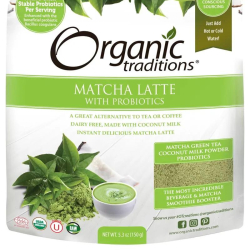 Organic Traditions Matcha Latte With Probiotics 150g Organic Traditions Matcha Latte With Probiotics 150g