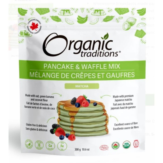 Org Traditions Pancake & Waffle Mix Matcha 300G : 01702