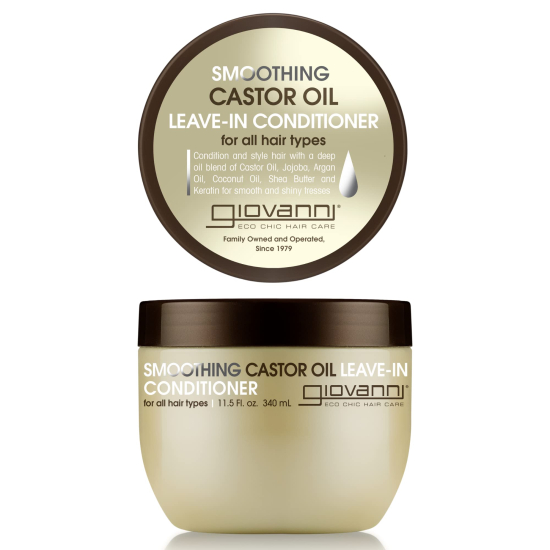 Giovanni Smoothing Castor Oil Leave-In Conditioner 11.5Fl Oz
