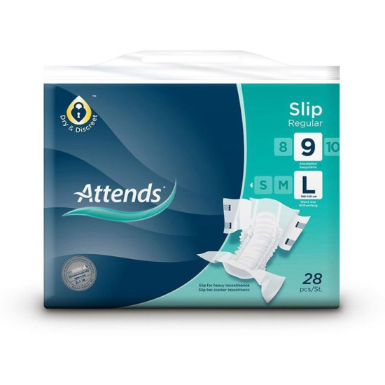 Attends Slip Regular 9 Large 28's Incontinence Adult Diapers
