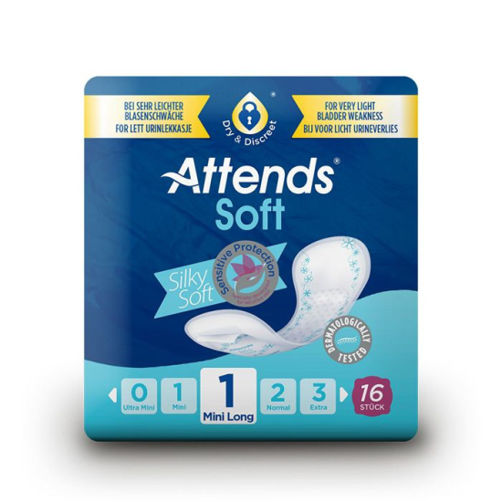 Attends Soft 1 Mini Long 16'S - 33837/34162