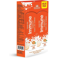 Sunshine Nutrition Immune Support Effervescent Orange 20 Tablets Sunshine Nutrition Immune Support Effervescent Orange 20 Tablets