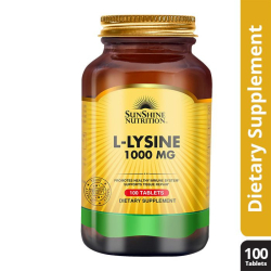 Sunshine Nutrition L-Lysine 1000Mg 100 Tablets Sunshine Nutrition L-Lysine 1000Mg 100 Tablets